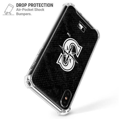 MLB Seattle Mariners Dark Wash iPhone XS Max Clear Case